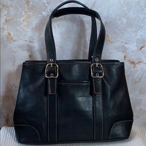 Coach Hampton Black Leather Purse